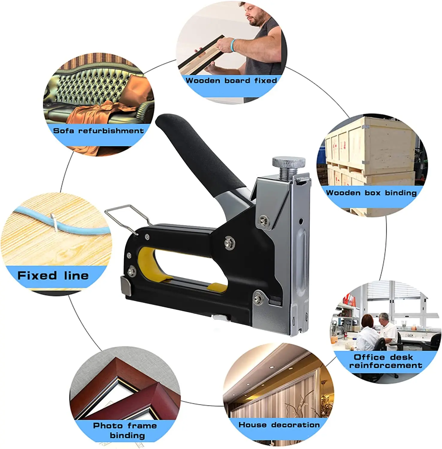 3 in 1 framing wood sewing fence manual hand tool tiny staple nail gun tacker