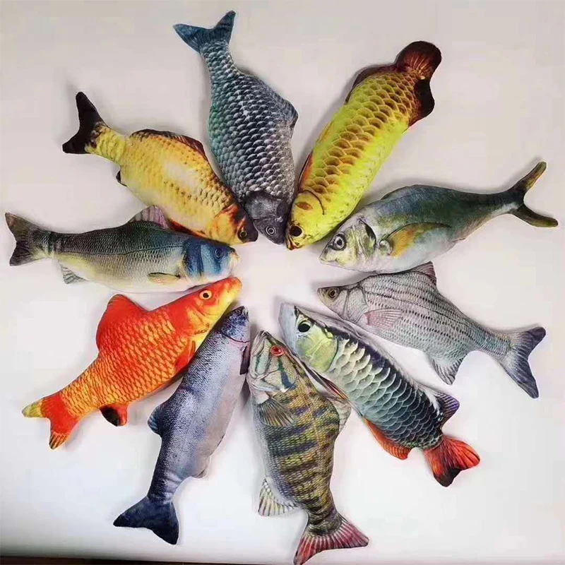 new design Amazon hot selling Funny USB Charging Interactive Stuffed Plush Fish Cat Toy Electric Moving Floppy Fish Cat Toy