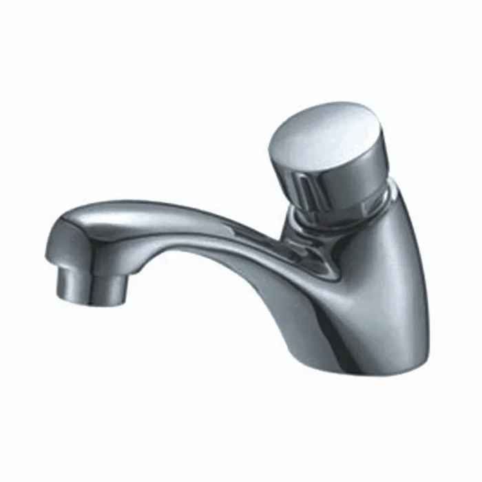 Atuo Self-closing Brass Single Cold Push Button Delay Basin Faucet For Public Toilet Water Saving Time Delay Basin Tap