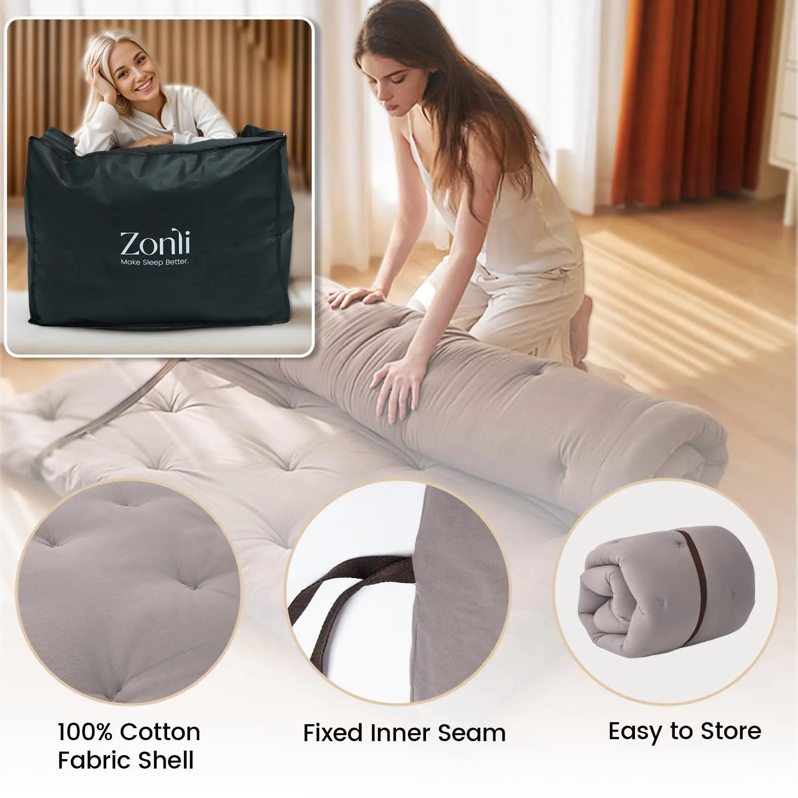 comfortable soft foldable thick floor futon tatami single mattress