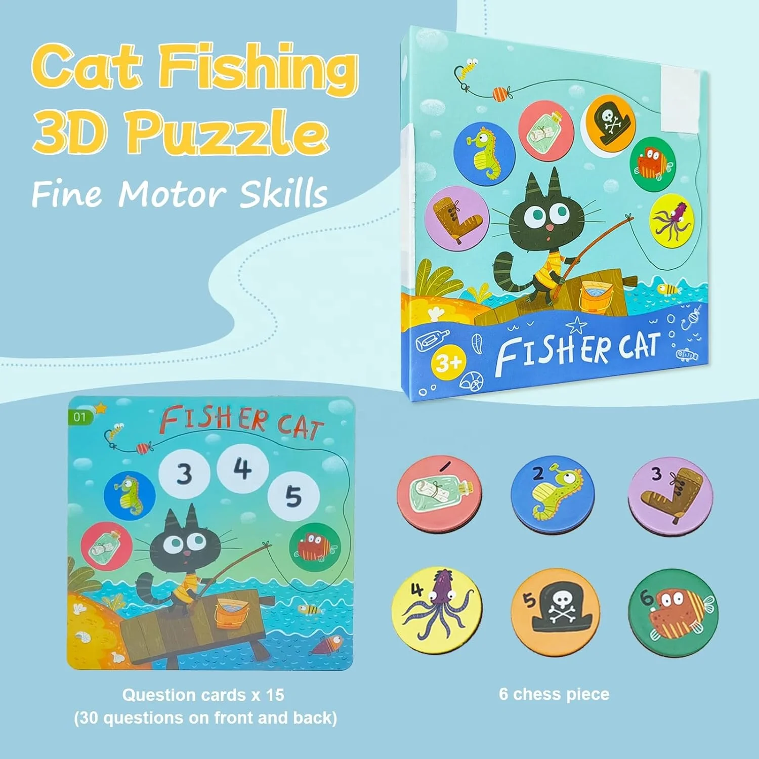 Adena Montessori Busy Book для малышей Дошкольное обучение обучающая игрушка