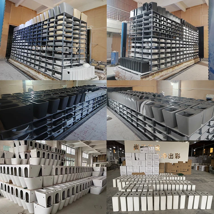 Modern Ceramic Rimless Standing Dual Flush WC Toilet Bowl Bathroom Water Closet Two Piece Toilet For Hotel