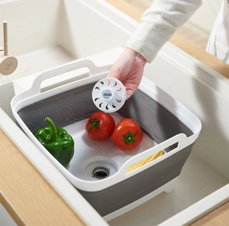 Hanser PD-114Z Portable Folding Basin Household Bathroom Foldable Washbasin Outdoor  Water Container Picnic Travel Camping Basin