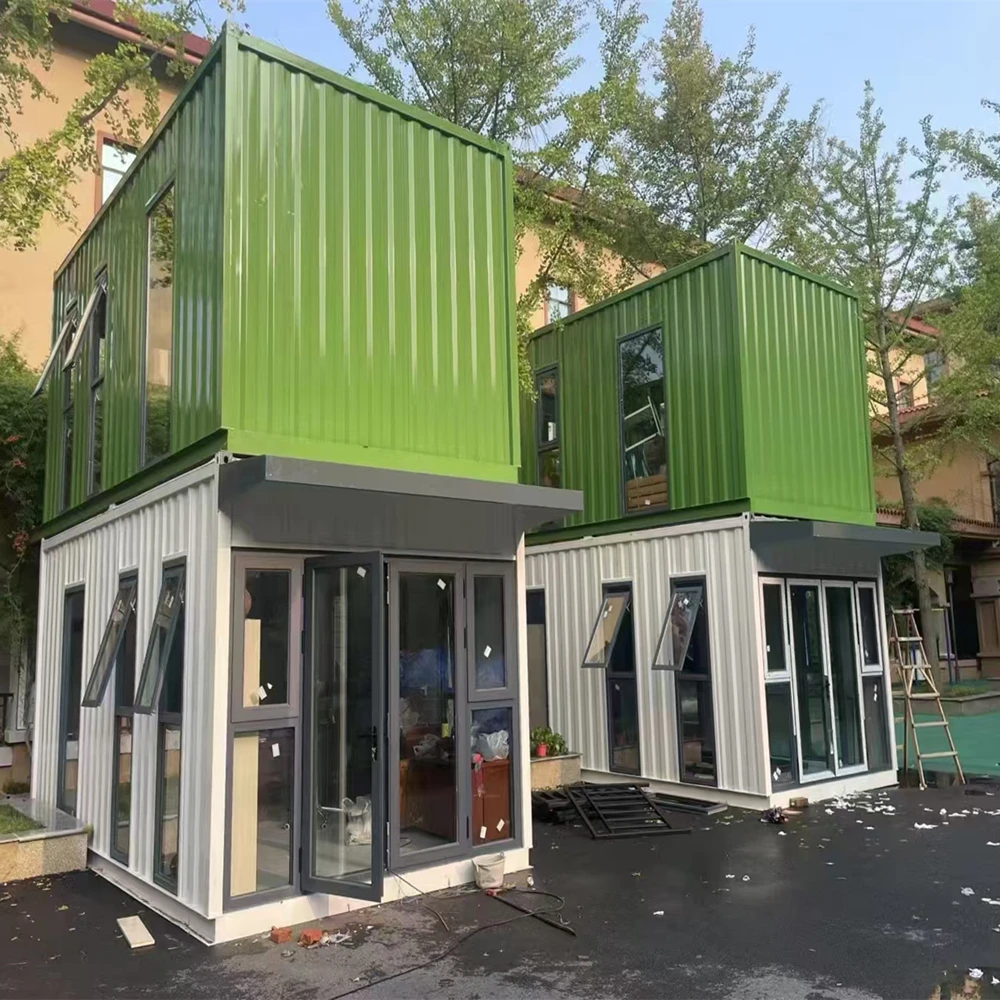 Hot Sale 2 Floors Safari Tent Solid Wood Prefab House Villa for Hotel Resort