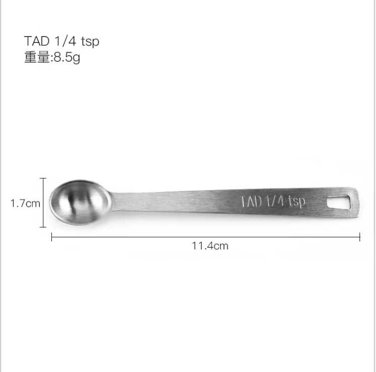 Измерительные ложки 18/10 из нержавеющей стали, набор мини, 5 шт., металлические узкие точные ложки для измерительных ингредиентов