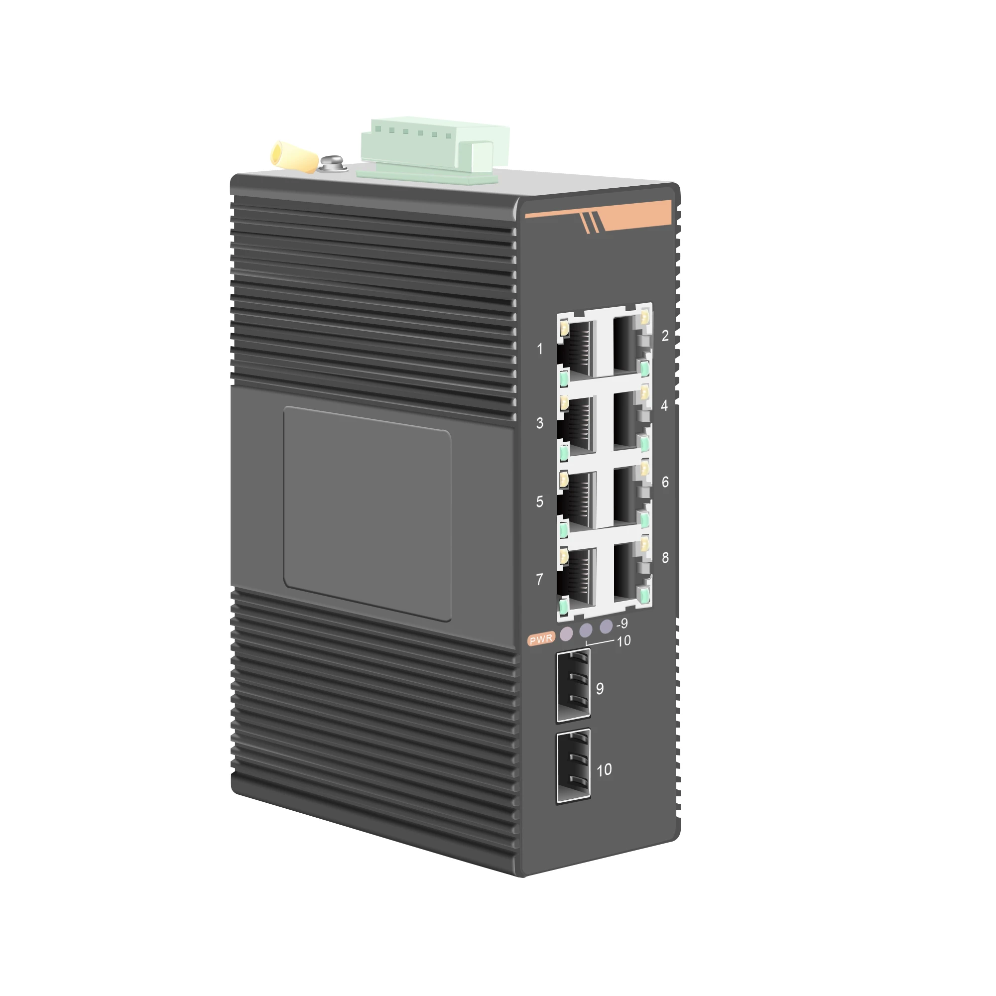 Промышленный Коммутатор poe 8 портов gigabit POE + 2