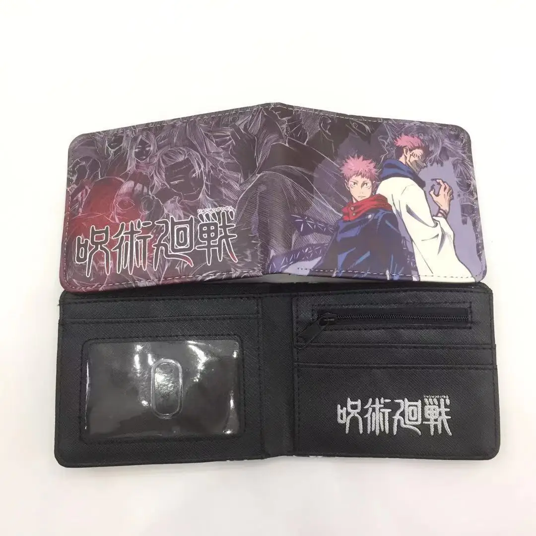40 Styles Anime New Design Short Wallet Jujutsu Kaisen Student Coin Purse PU Leather Wallet