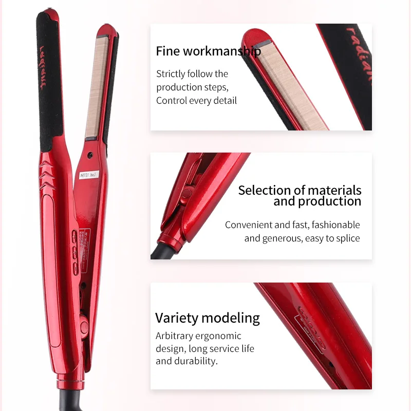 New Generation LCD Display 450f Degree Flat Irons Titanium Plates 2 in 1 Straightening Curling Iron Hair Straightener