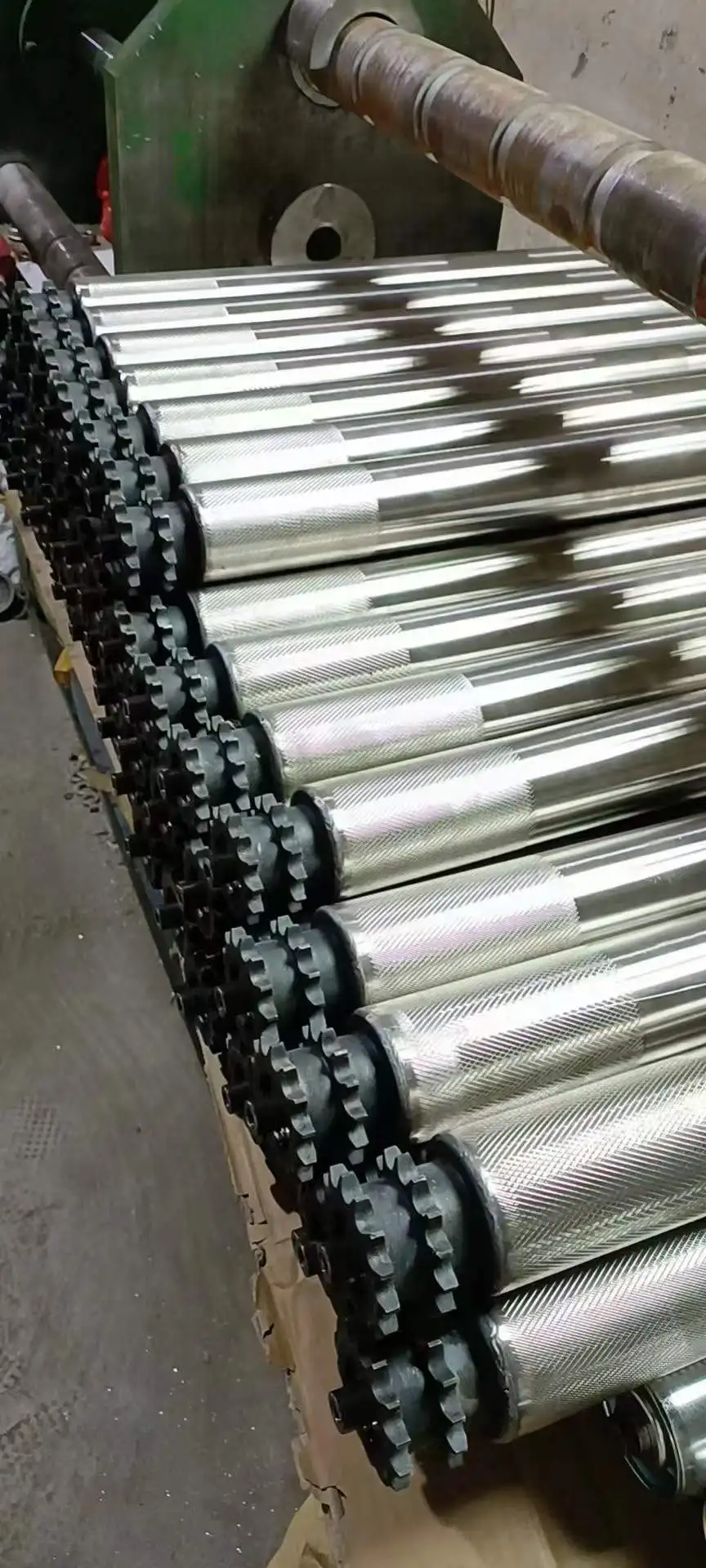 Customized Power Conveyor Double Sprockets rollers  Custom Drum Sprocket Rollers