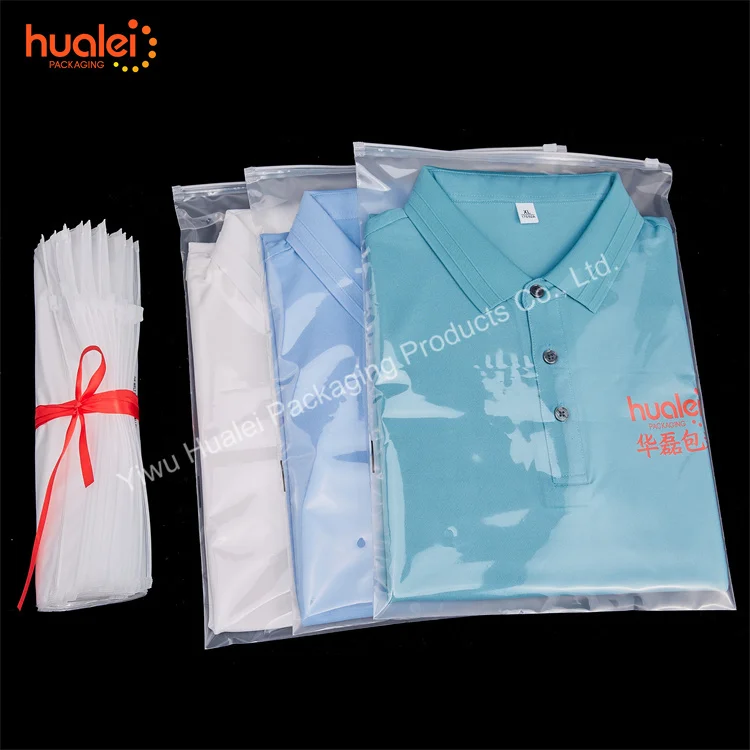 Custom Logo Frosted EVA PVC PE LDPE Plastic Zipper Ziplock Zip Lock Bag Packing Bag Clothes Clothing t-shirt Zipper Bag