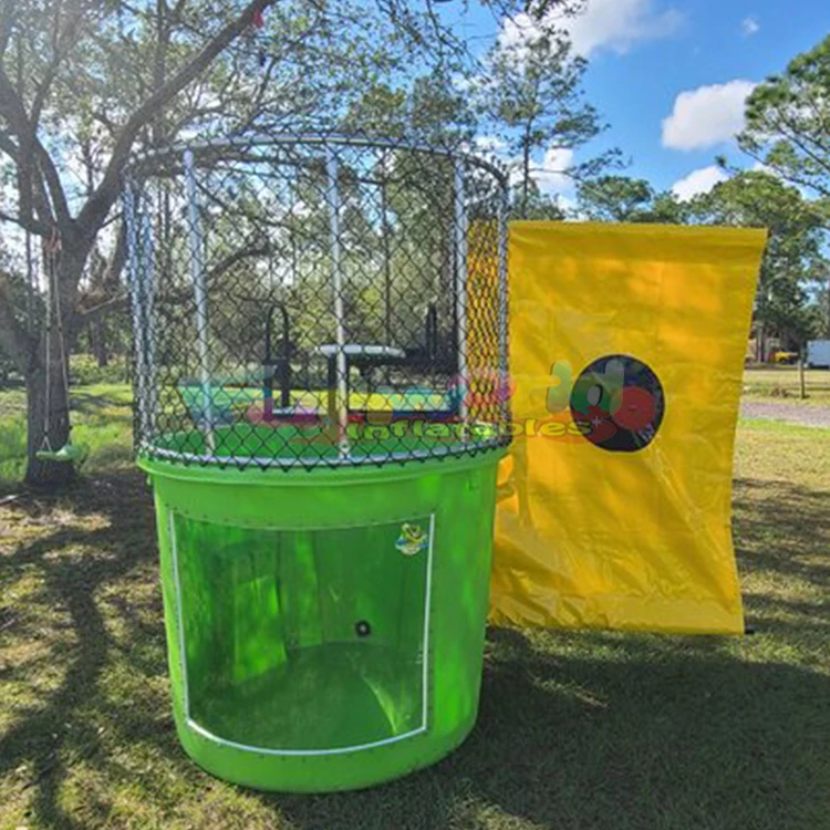 Commercial fun dunktank rides dunking carnival inflatable water splash park party adult dunk tank