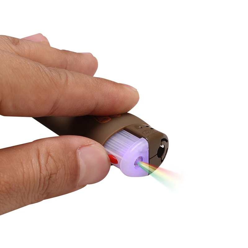 MK free sample fire LIGHTER metal jet LED lighter torch gas mini electronic windproof metal gun shape lighter