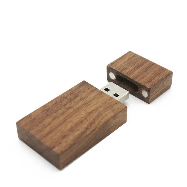2 4 8 16 32 64 128 GB Custom Usb Memory Sticks Pormo Gifts Wood Usb Stick With Magnetic Cover