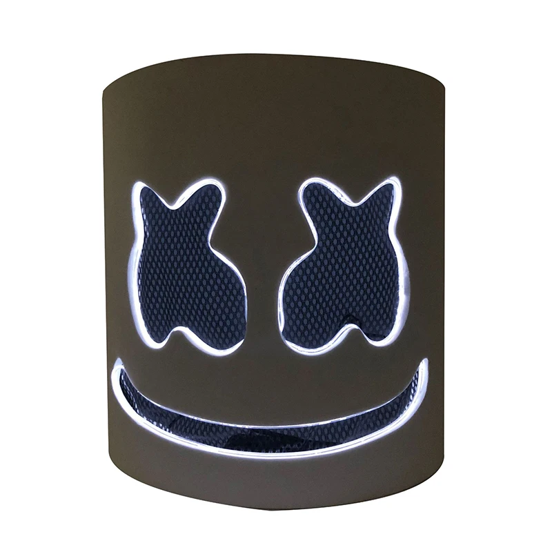 New Design Halloween Marshmallow LED Light Face Mask Full Head EVA Music Festival Funny Masks