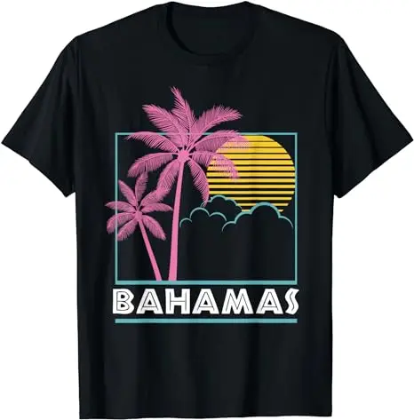 Футболка с принтом по запросу Nassau Bahamas Beach Trip сувенирная футболка на заказ закат винтажная графическая оптом 100% хлопковые мужские футболки
