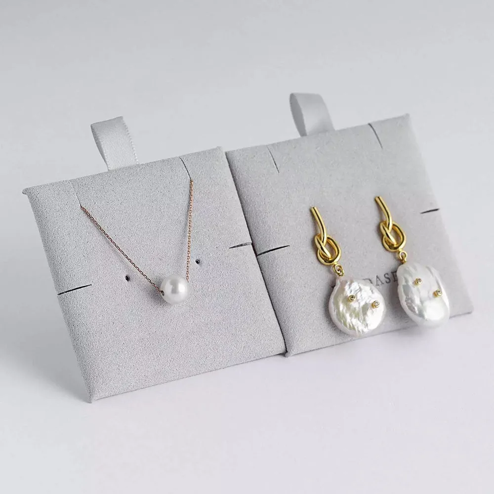 Custom logo small microfiber suede necklace pendant earring portable organizer envelope pouch jewelry storage bag