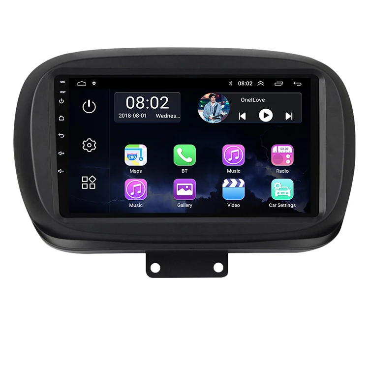 2 Din 9 дюймов Android Автомобильный плеер Carplay Wifi Bt Gps навигация Usb Автомагнитола для Fiat 500X 2014 - 2020
