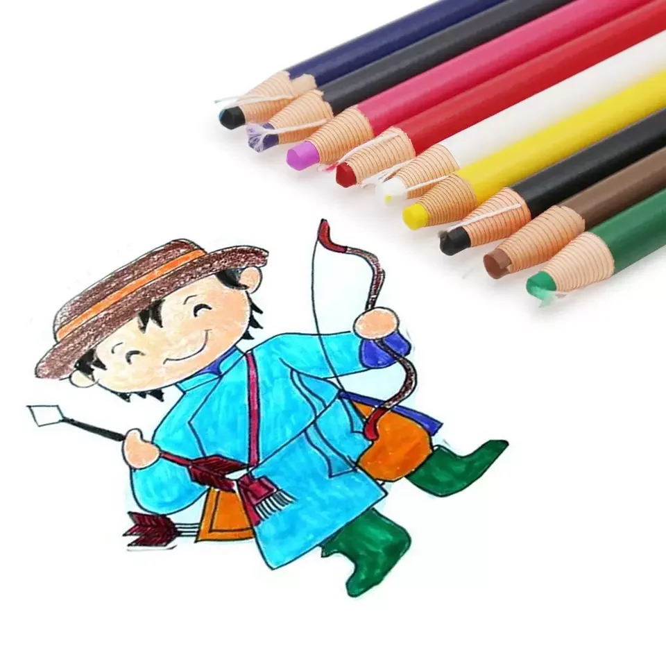 Wooden Paper Crayons Pull Line Roll Pen Painting Drawing Colored Crayon Peel Off Marker Graffiti Drawing Tool