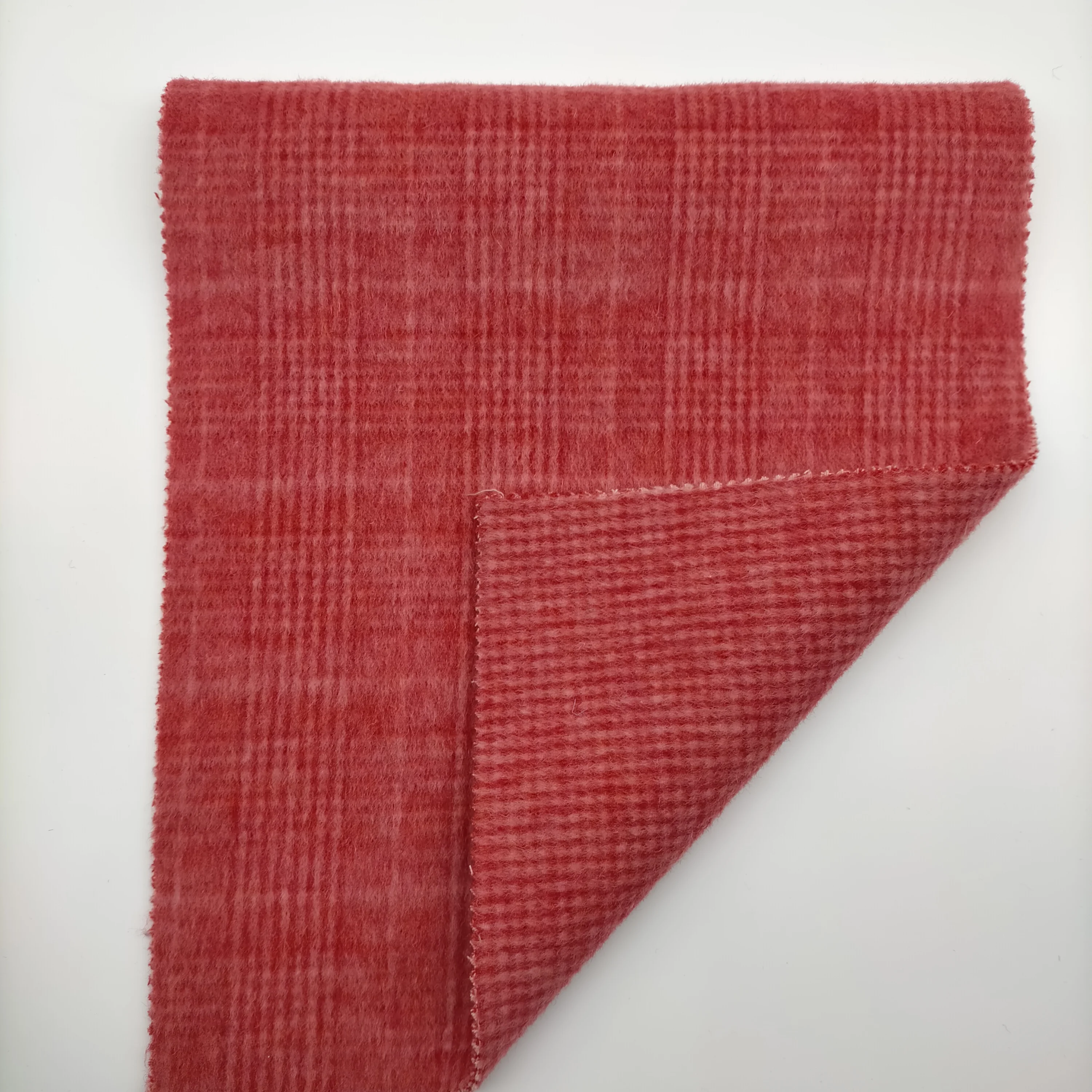 Wholesale wool double faced cloth satin fabric for clothing prints for Winter warm coat wool coat