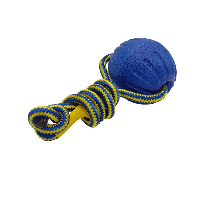 Pet Training Chew Teeth Safe Ball Toy With Rope Durable Elastic EVA Floating Balls Dog Teeth Grinding Toys