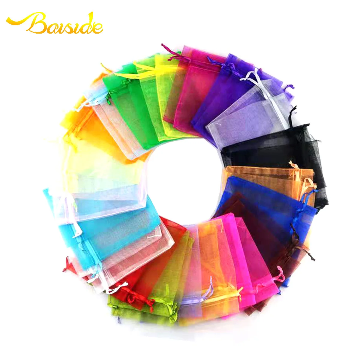 
Baiside Pure Beam Mouth Yarn Bag Packaging Bag 3D Mink Lashes And Mink Fur Lashes 