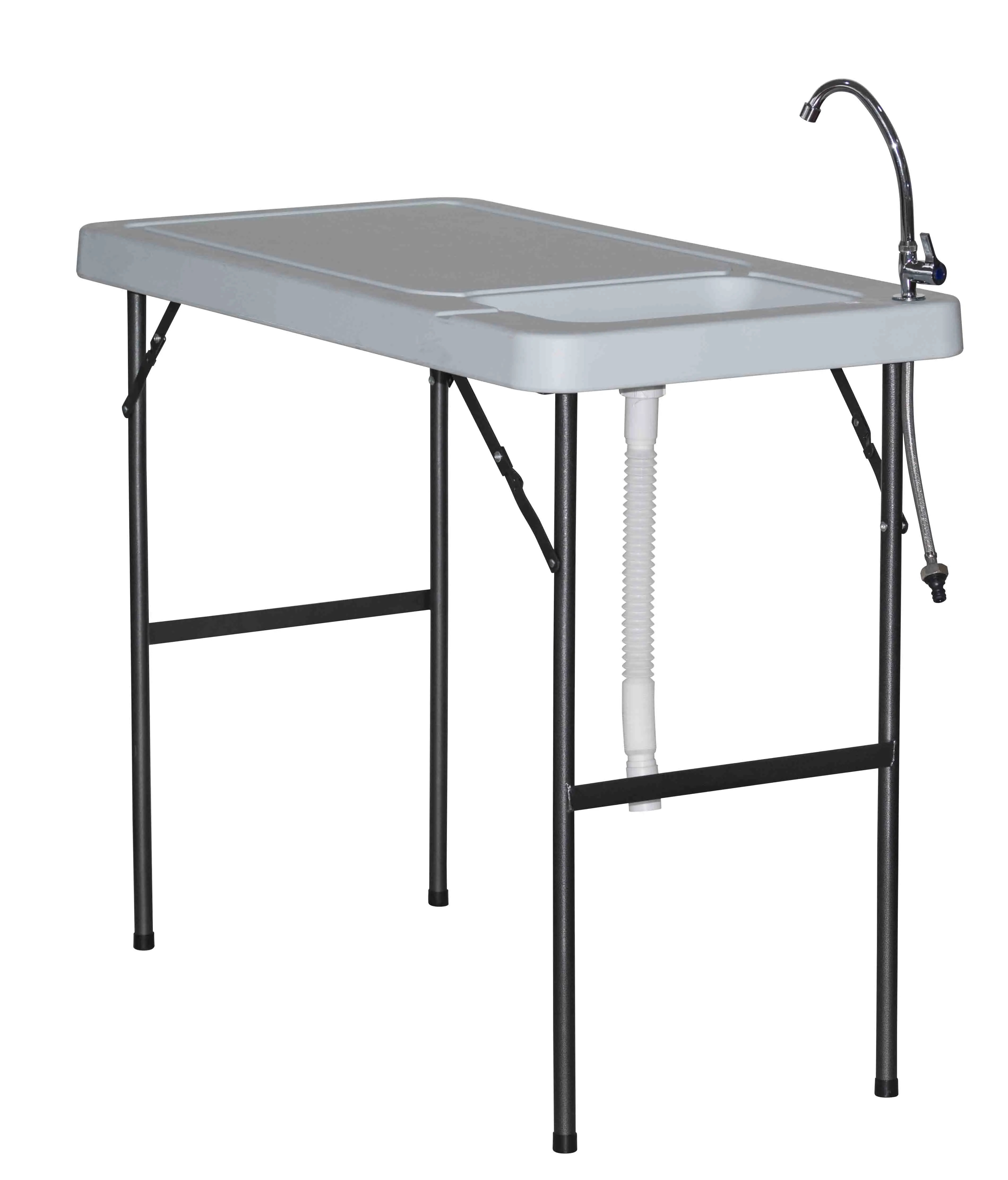 Unique design hot sale outdoors fish cleaning table with sink