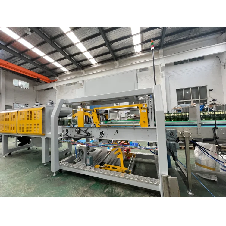 Water Bottle Foam Carton Heat Shrink Tunnel Production Line Wrap Machine One Piece Film Packing Machine