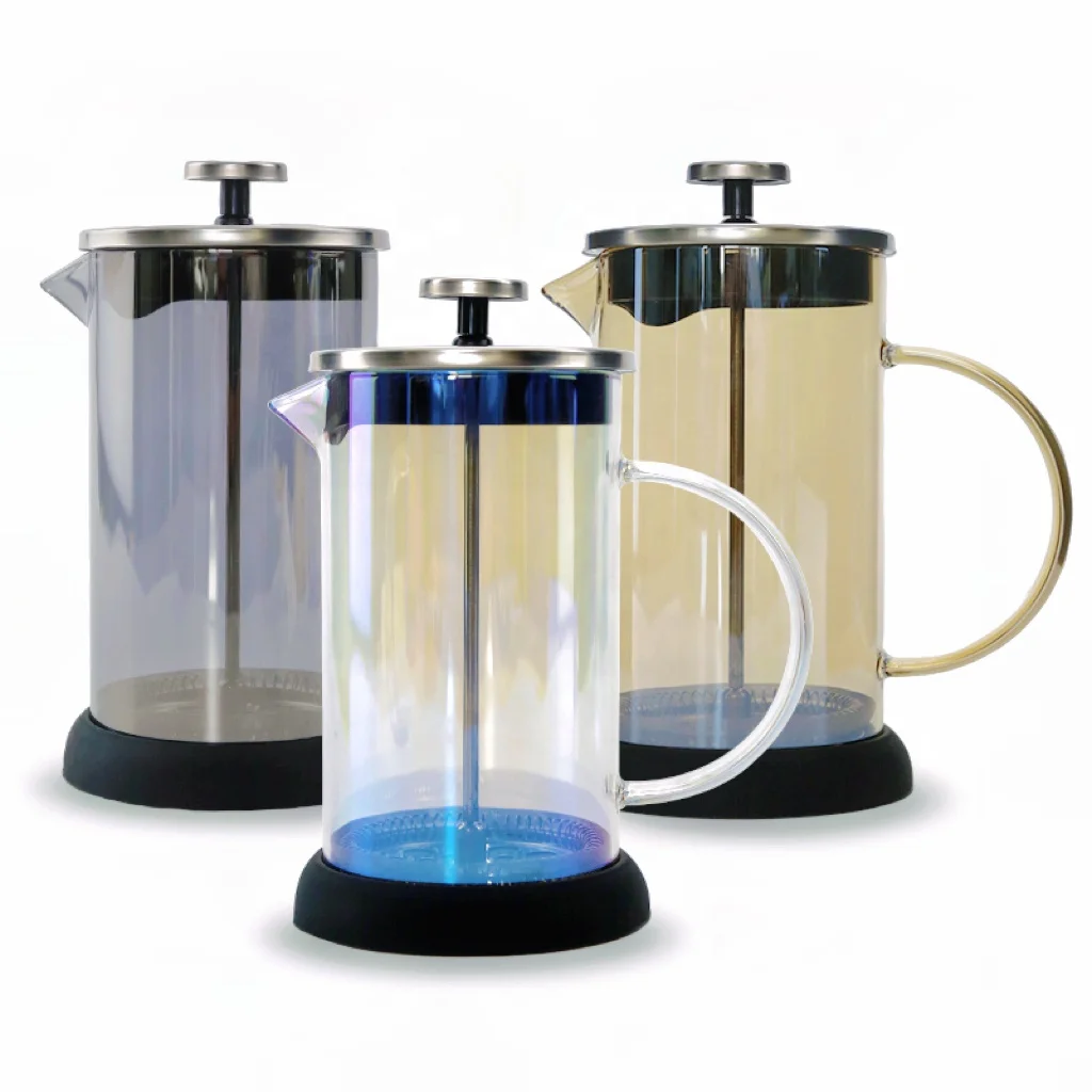 unique colored electroplate french coffee press