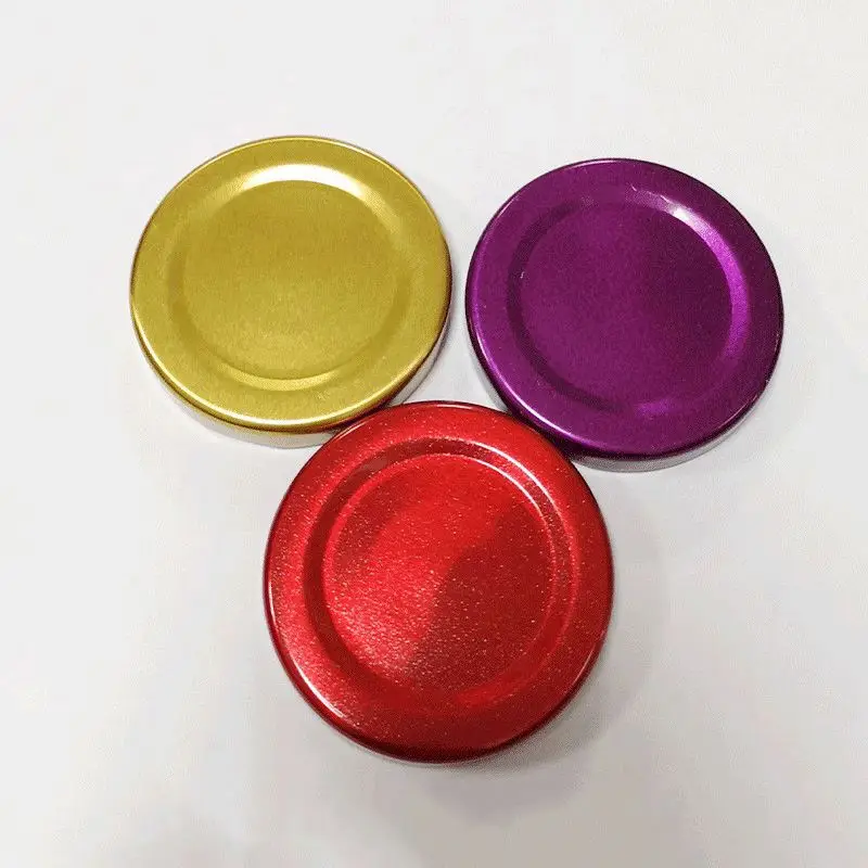 53mm/63mm/70mm/82mm Custom Colors metal lug cap twist off glass jar lids
