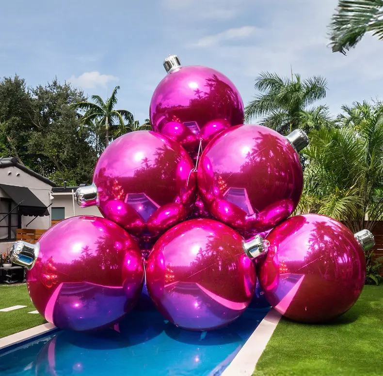 Big shiny balls inflatable large mirror spheres giant mirror ball for Christmas parties holidays wedding events Decorations