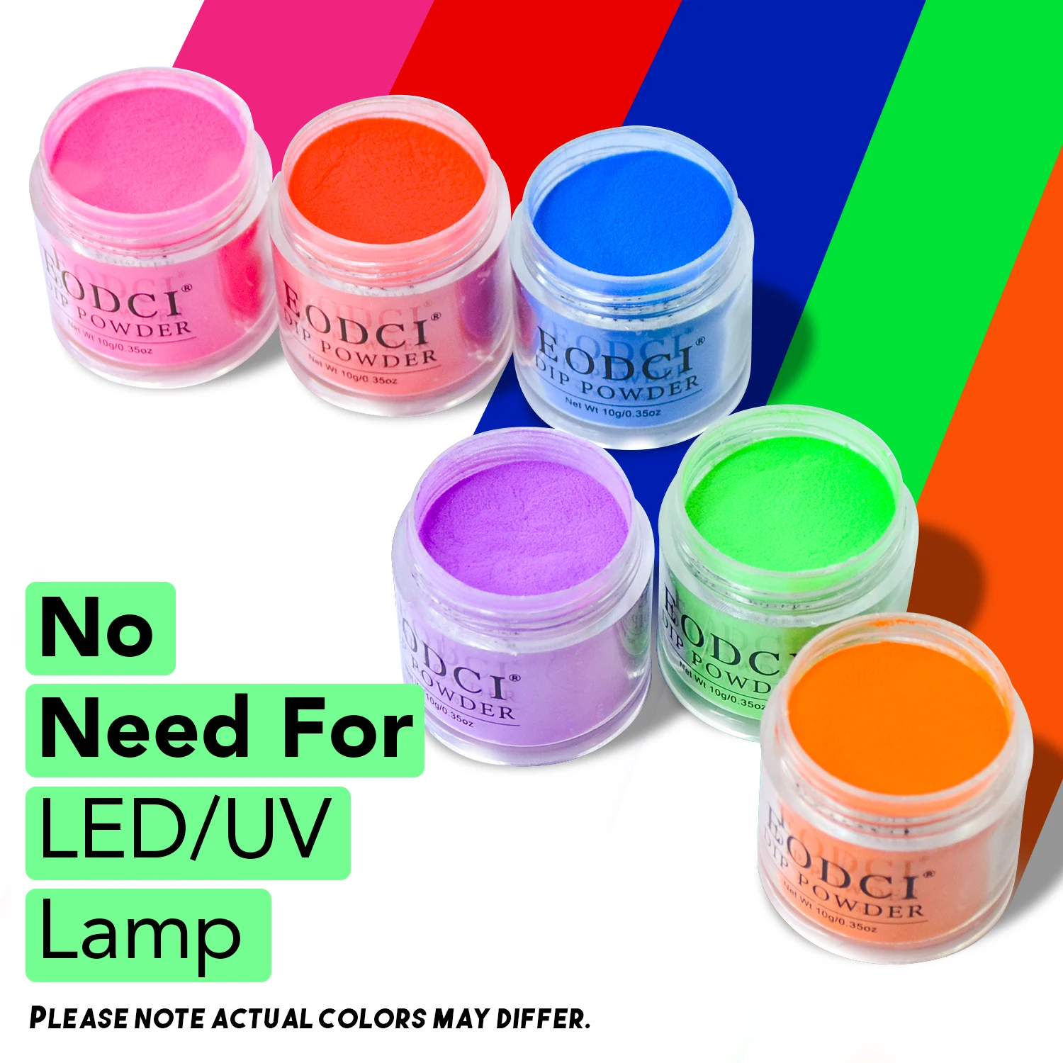 Nail Art Beauty Powder 6 Colors Dipping Powder Nail Kit(Dip Powder&Dip Base Top& Nail Brush)