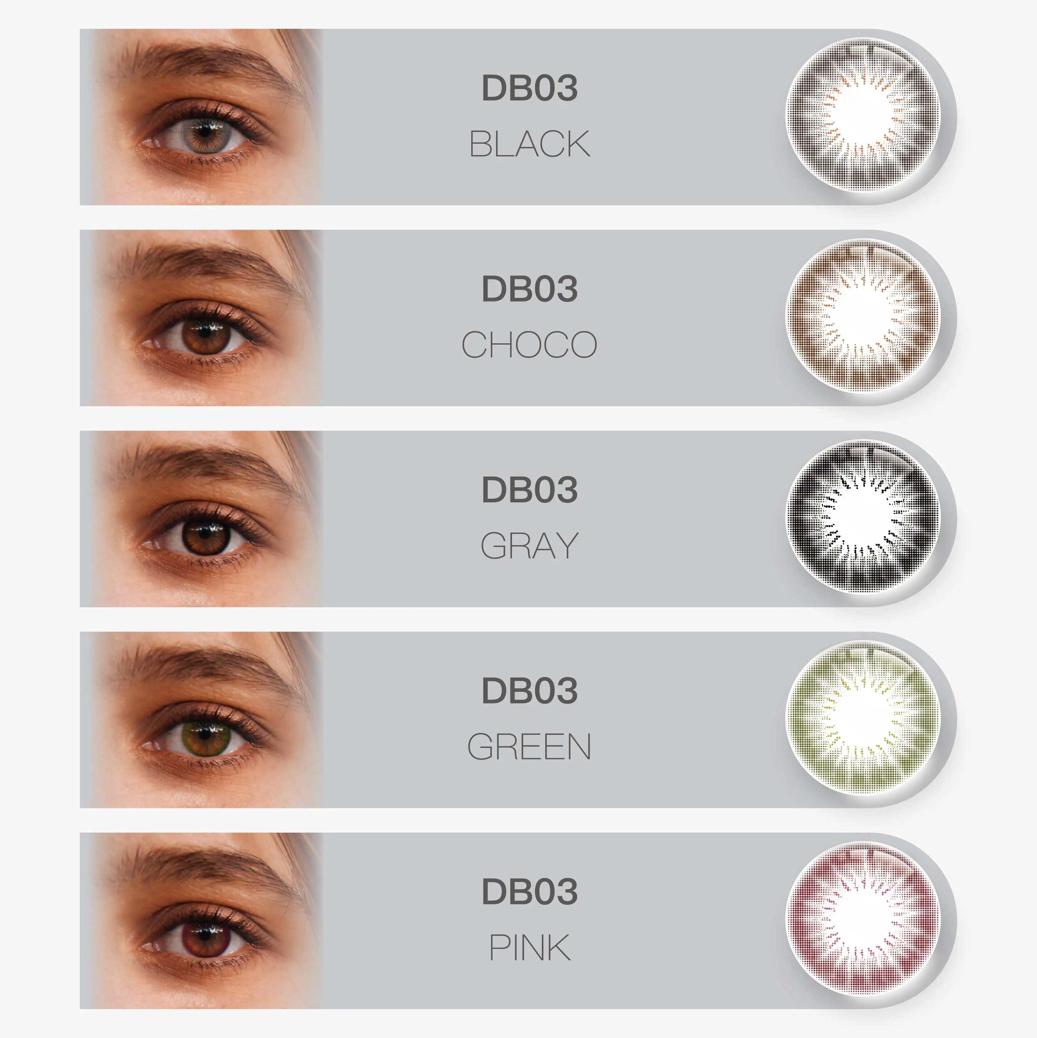 HD Korea Yearly Disposable Beauty Eye Black Contact Lenses Natural Color Wholesale Cosmetic Eye Lenses Color Contact Lens