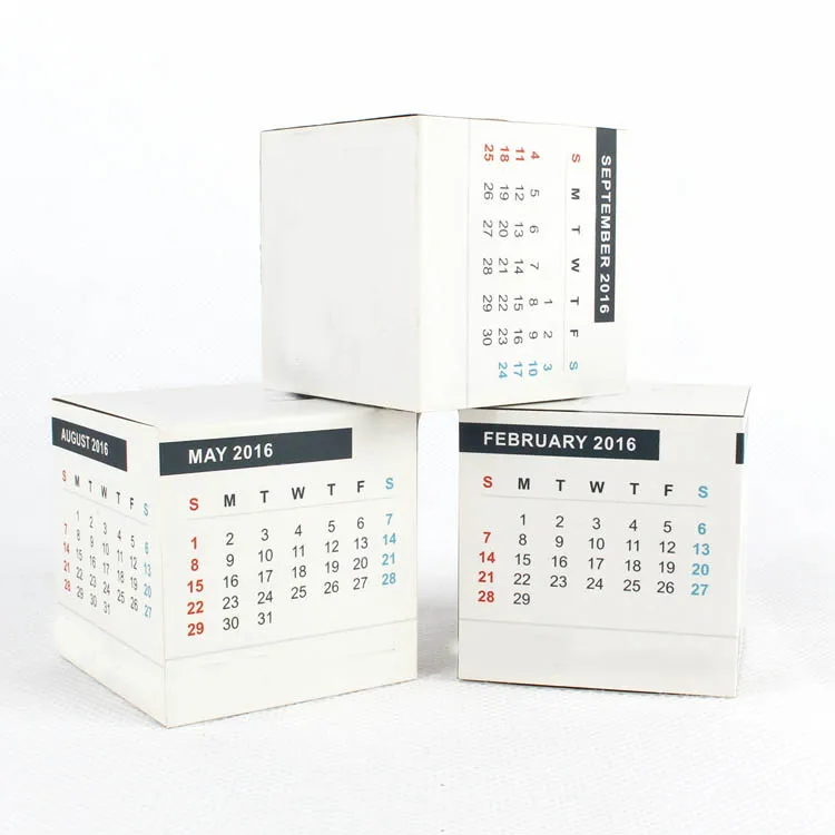 plastic desk magnetic calendar magic cube with 3d puzzle photo fidget diy square solution folding puzzle toy for promotion