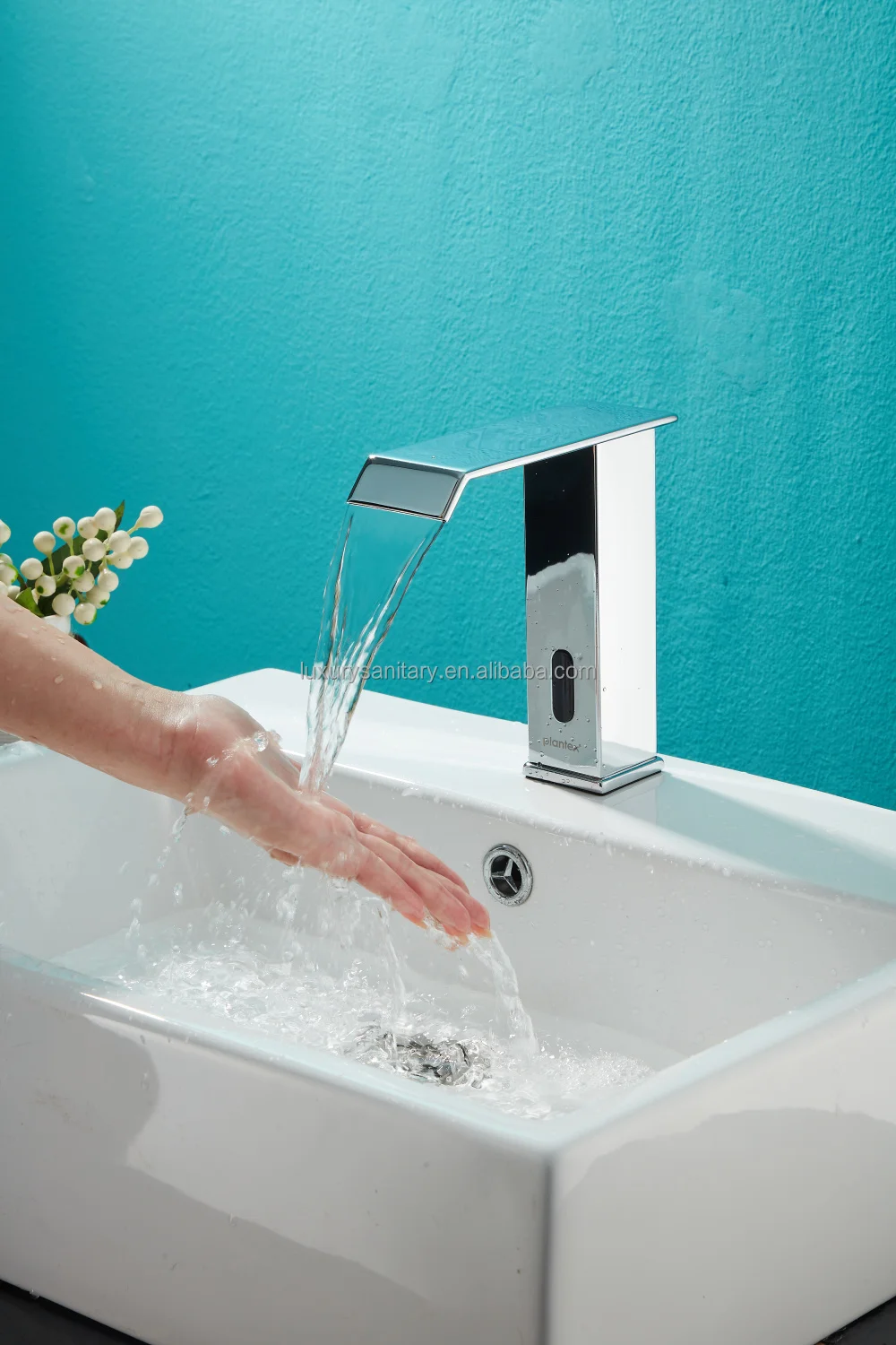 high quality chrome silver color non touch faucet inductive sensor tap automatic faucet