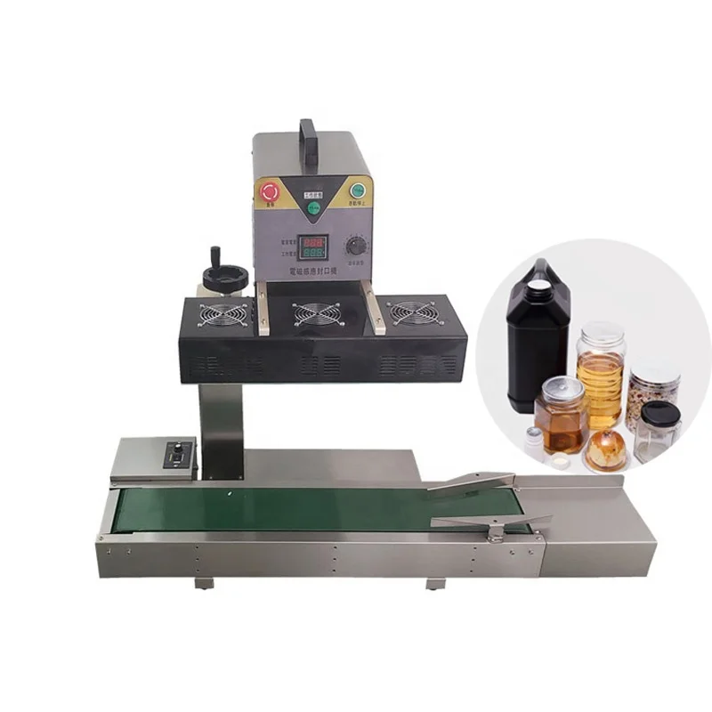 35-85mm Electromagnetic Continuous Heat Induction Sealer Aluminum Foil Film Honey Plastic Bottle Capping Sealing Machine