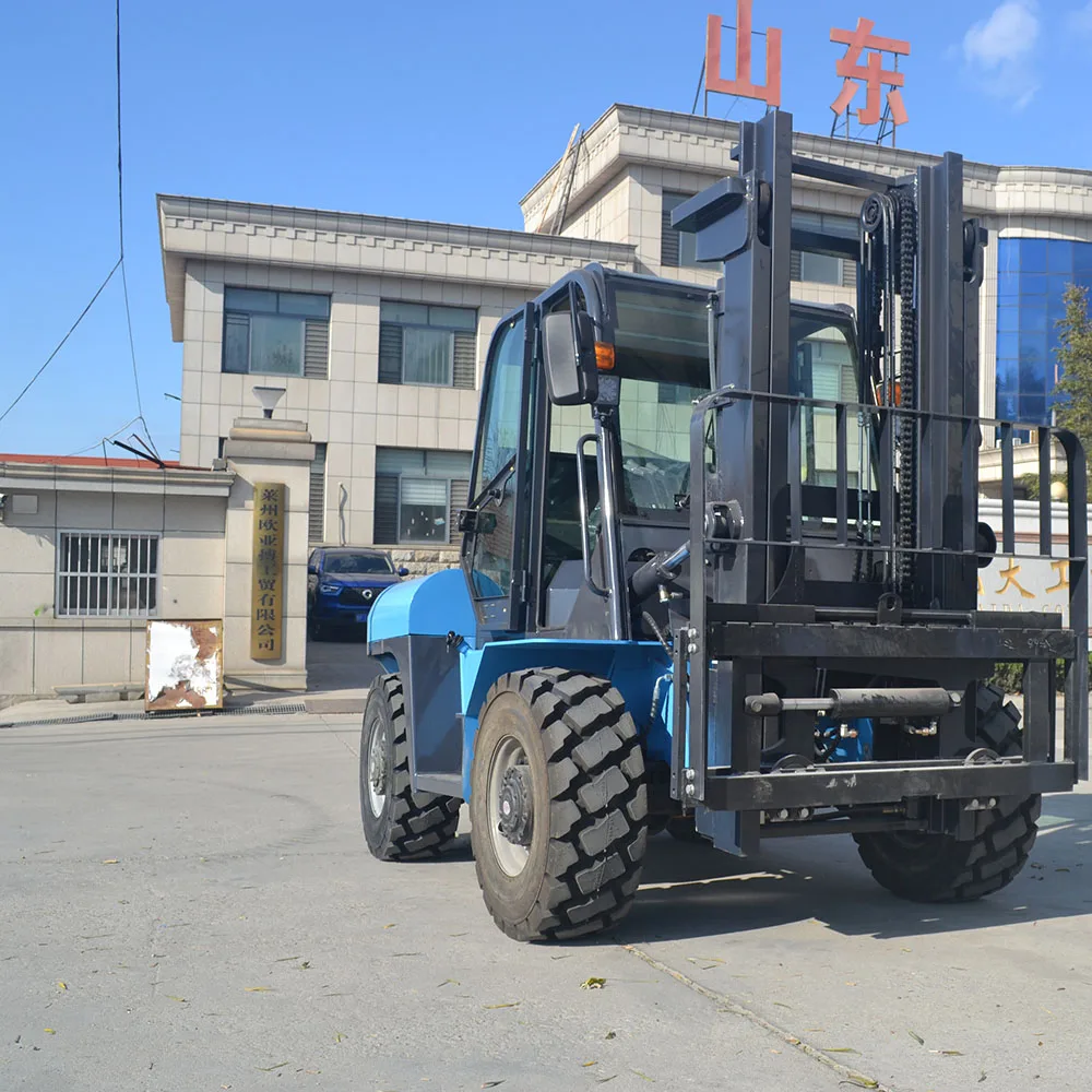 Free Shipping all terrain CE EPA 3000Kg 4000Kg Diesel Engine Forklift 3m 4.5m rough terrain  Forklift With Side Shift