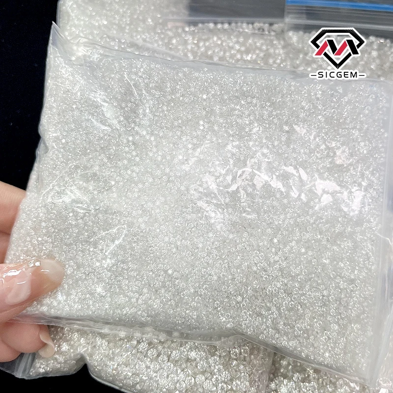 SICGEM Factory Price Melee Loose Moissanite 2.2mm DEF VVS1 Clarity 1Carat/Package Small Moissanite Diamond Gemstone