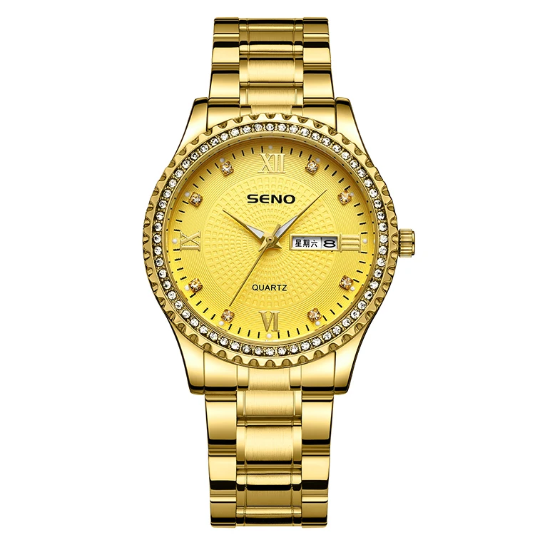 Relogio Feminino Роскошные Брендовые мужские часы водонепроницаемые 2019 с украшением в виде кристаллов кварцевые