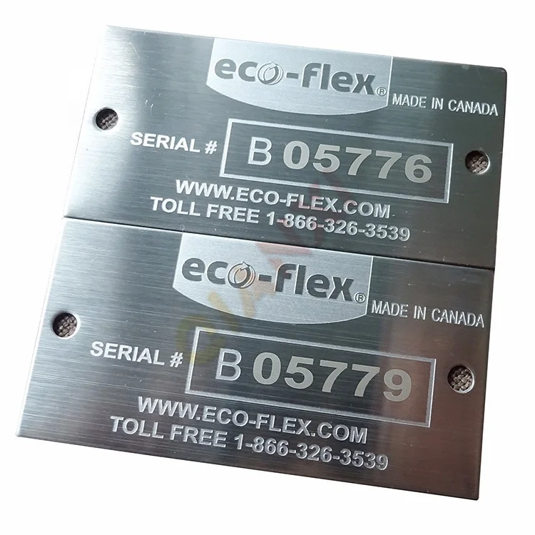 Metal serial number plates Stainless steel QR code barcode tags aluminium asset labels