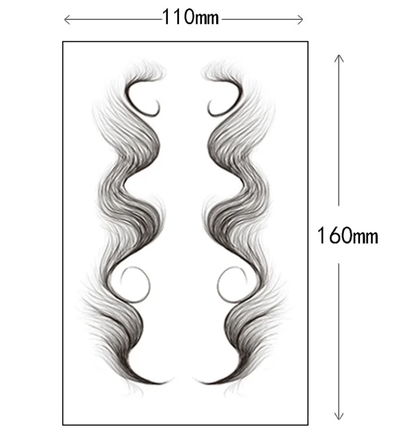 Wig Accessories Custom Long Lasting Natural Non Toxic Hair Edge Fashion Baby Hair Tattoo Stickers