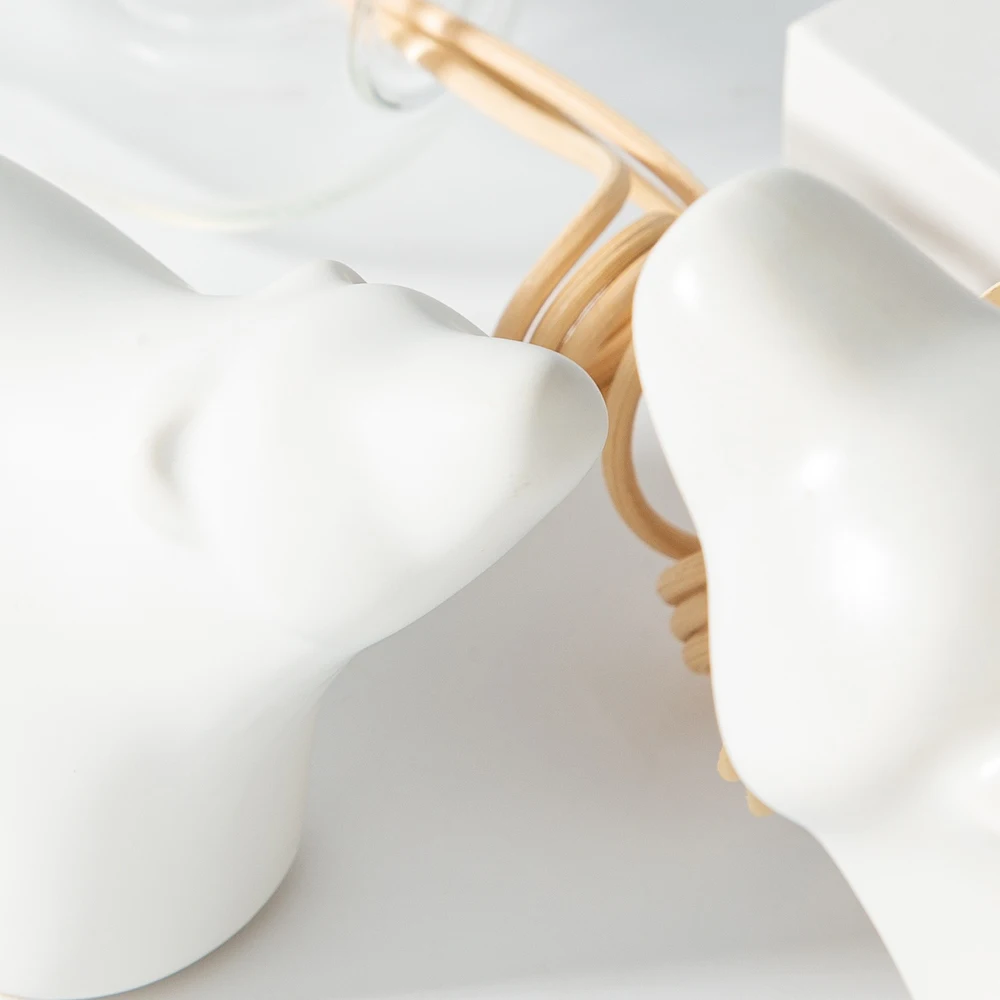 Home Decor Ceramic Bear-shaped Animal Figurines Home Decoration furniture desktop Handmade crafts for Funny Gifts