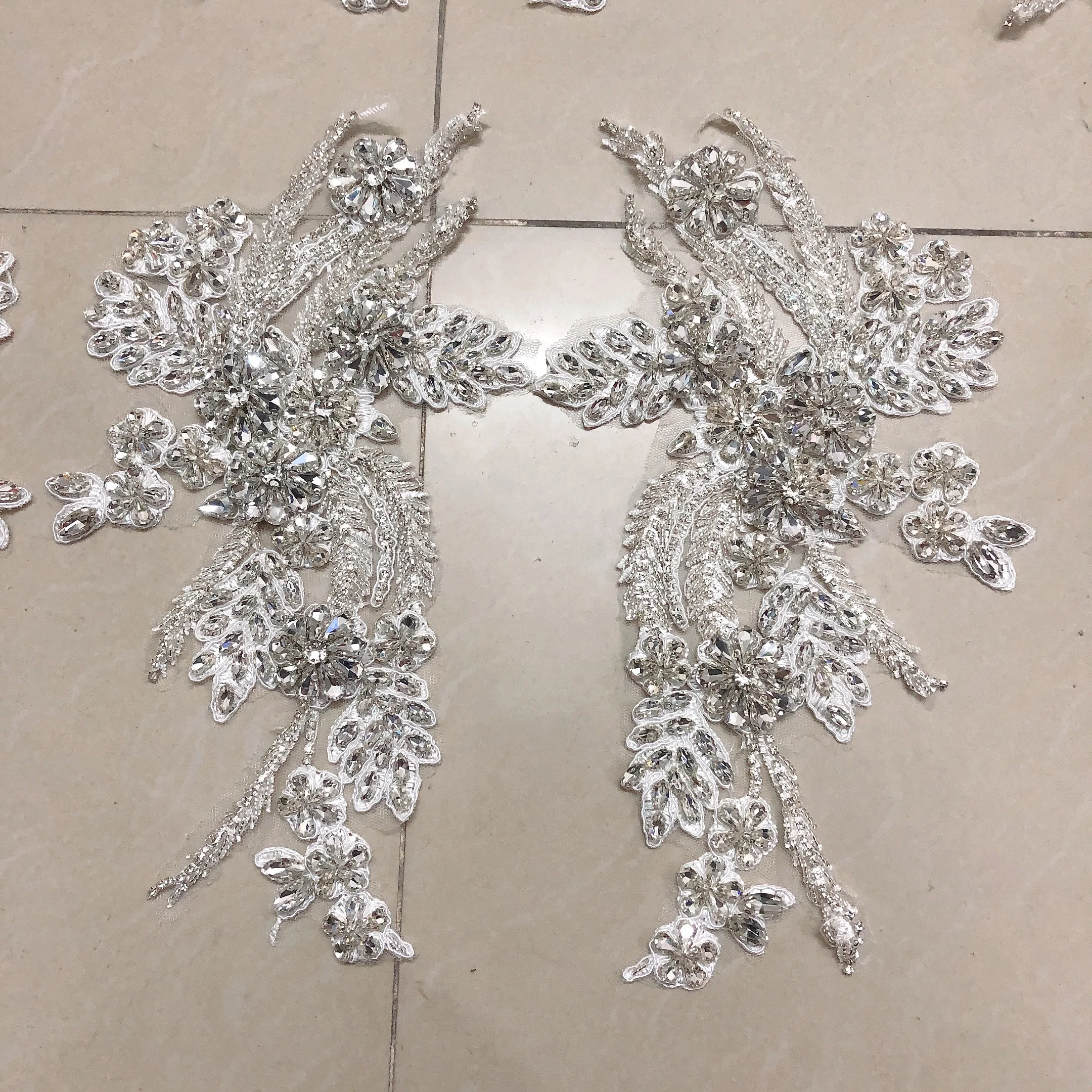 Алмазное свадебное платье со стразами Аппликация лиф пара LT3407