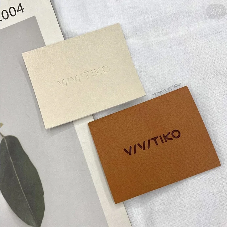 Custom Embossed Cow Leather Label Patch For Hats