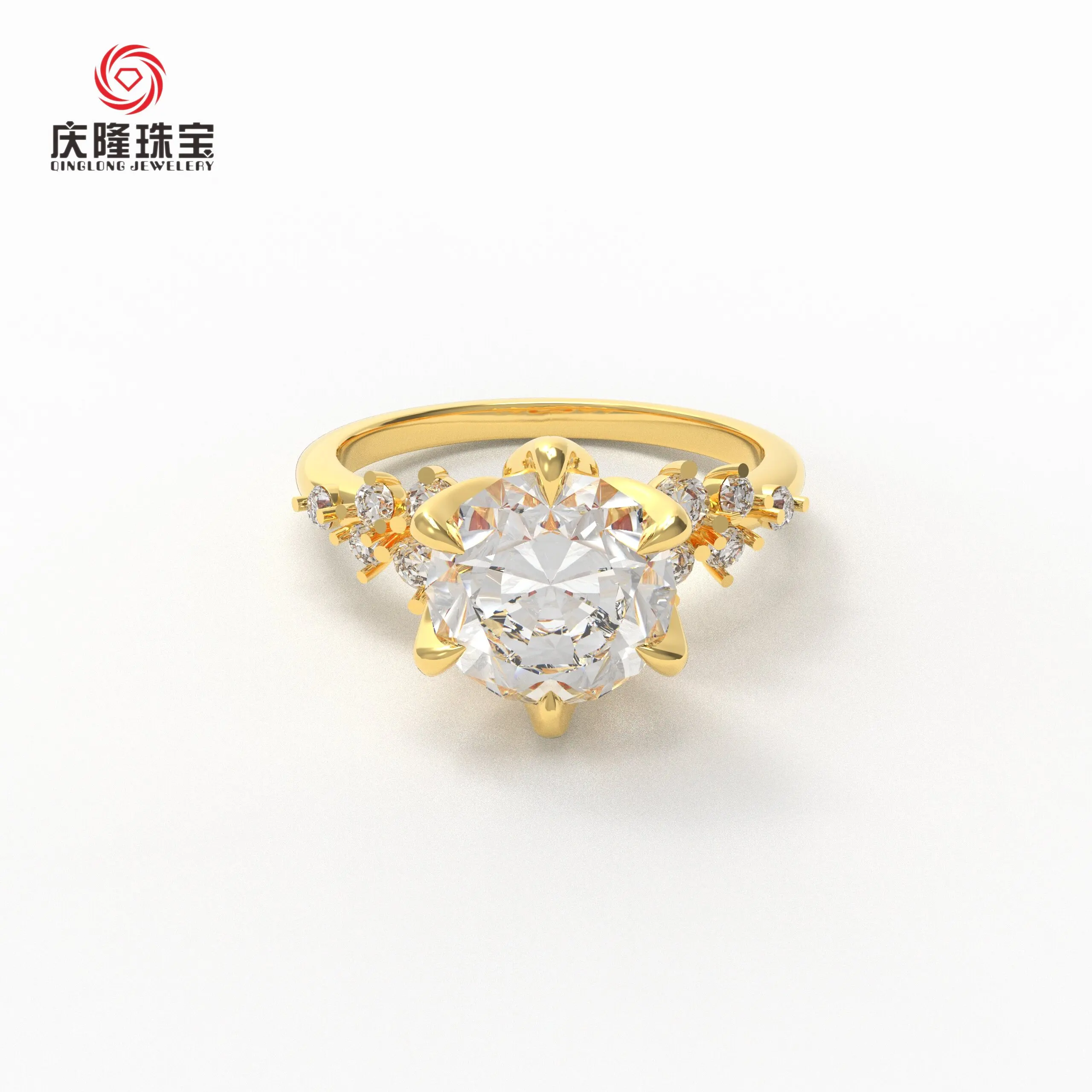 Fashionable Private Label jewelry Set Women Lab Diamond Jeweller Luxury Ring