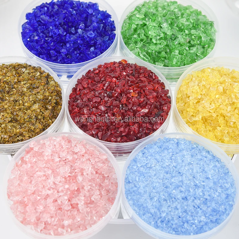 2022 China produces glass fragments and glass sand glass beads for decoration