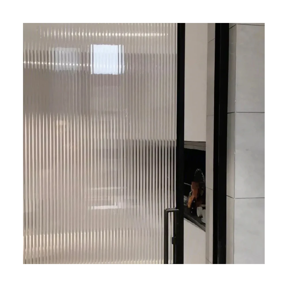 Window Privacy Film Frosted Glass Window Anti-UV Window Coverings Decorative Reed Stickers for Home