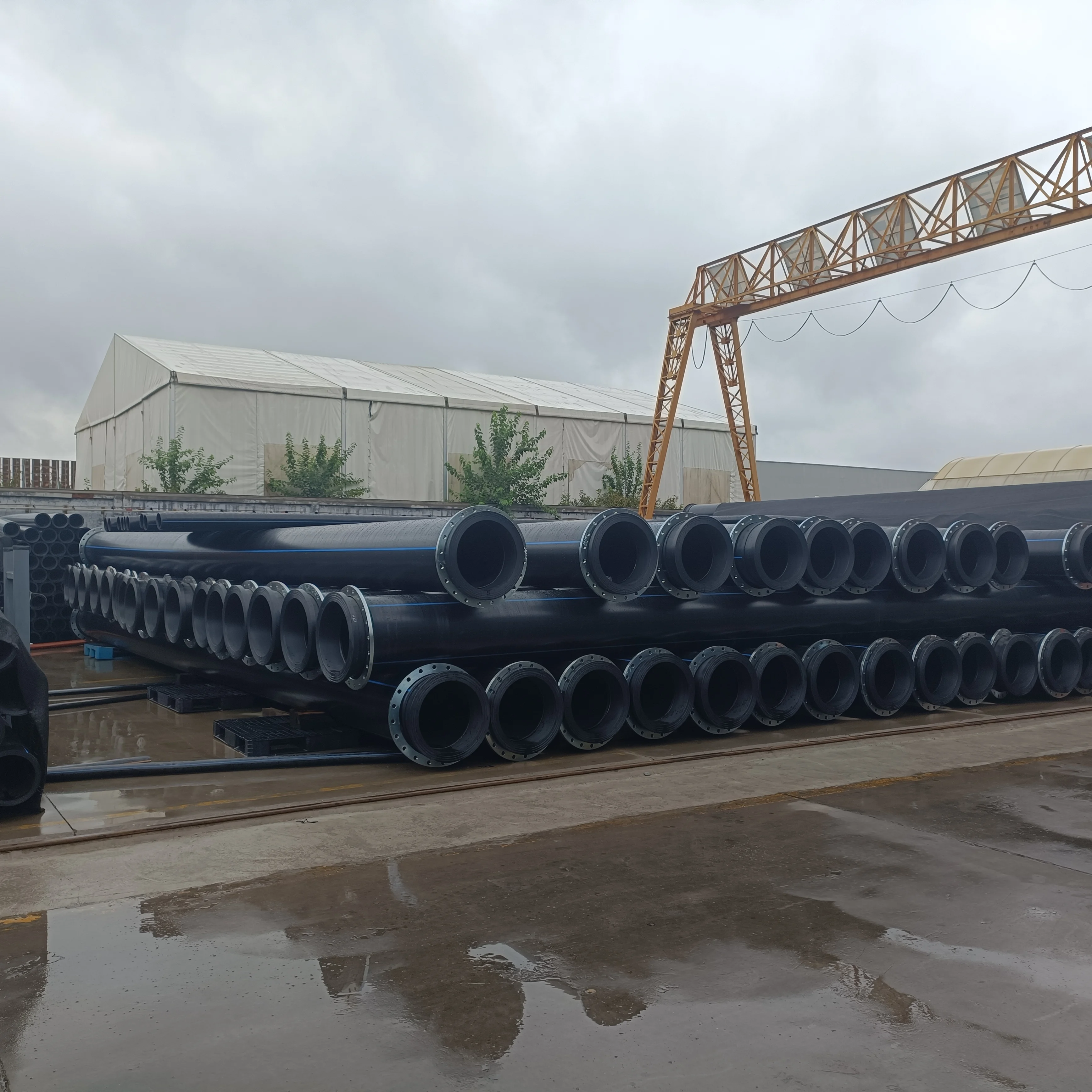 6inch horse engineering plastic pipe flanged uhmwpe mine pipe floating suction buoy for 6 inch hdpe dredging pipe