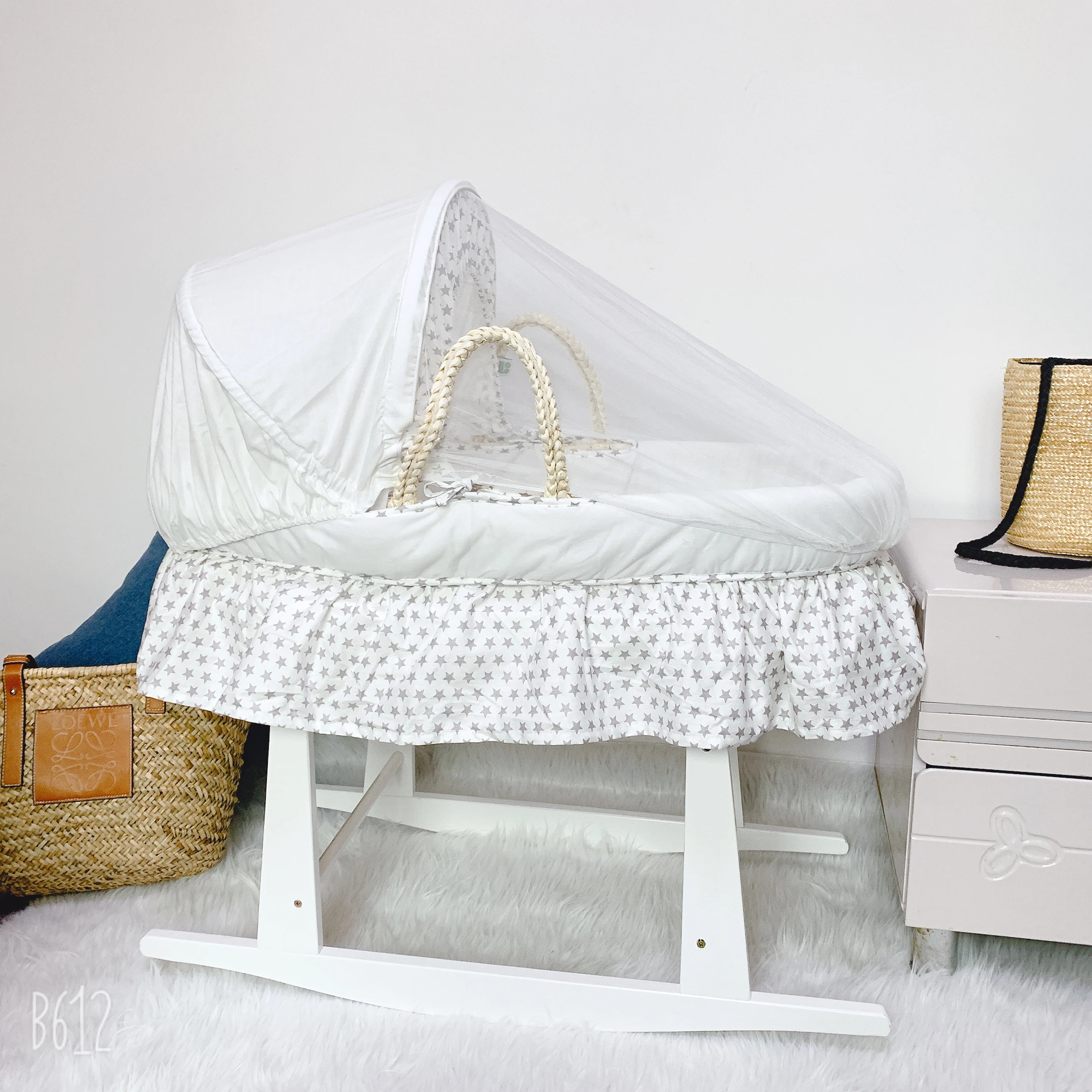 
Handmade portable baby bassinet moises para bebe moses basket baby cradle swing 