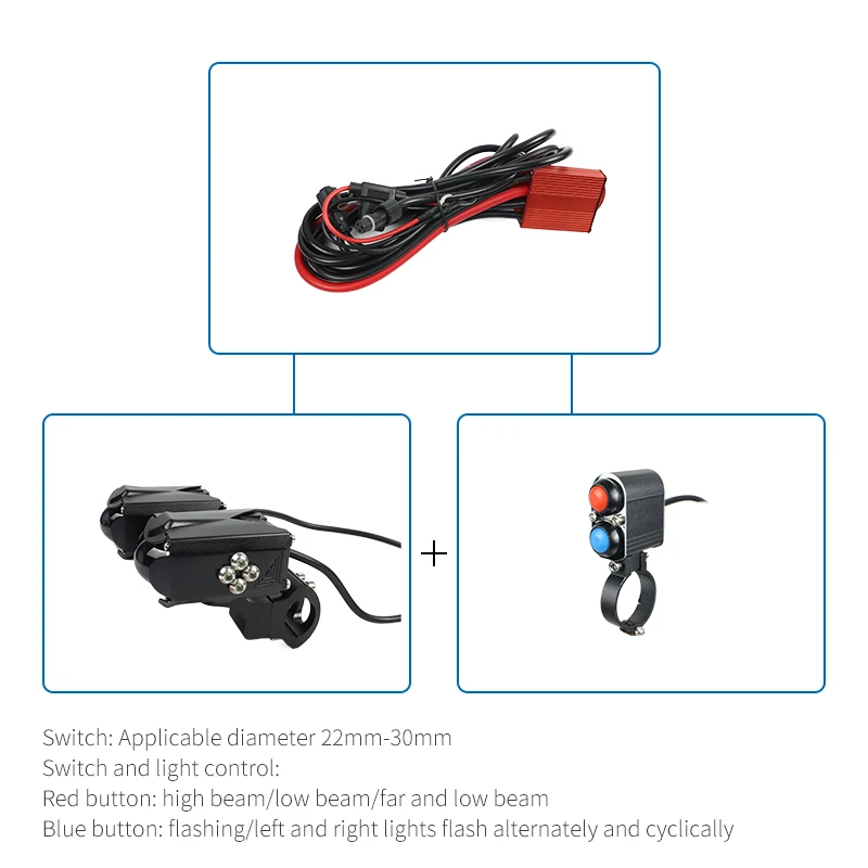 Лидер продаж, светодиодная передняя фара для мотоцикла, 6000 лм, прожектор для мотоцикла T30, противотуманный мини-фонарь для вождения