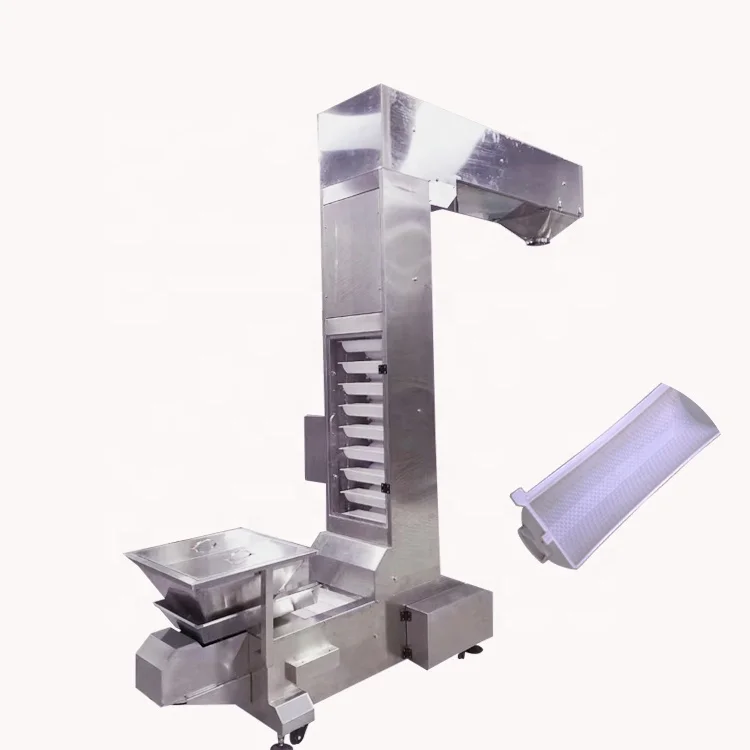 Z type 1.8L food grade bucket elevator conveyor for wheat, grain, beans
